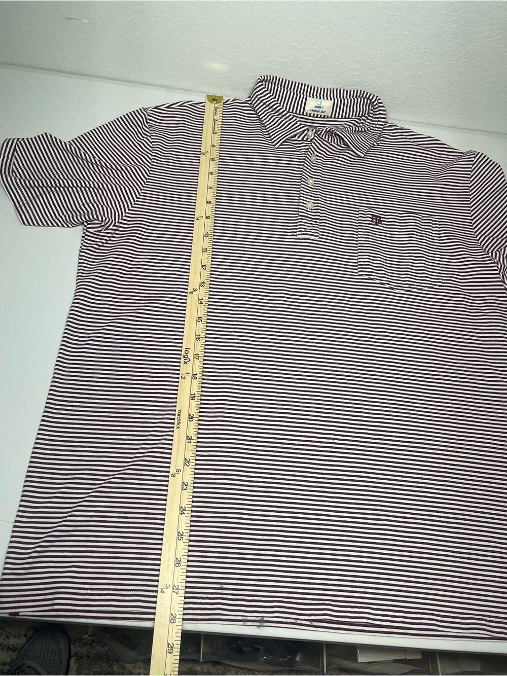 johnnie-O Hangin' Out Texas A&M Aggies Striped Golf Polo Shirt  Men's XXL - Picture 4 of 13